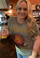 Original Retro Brand Detroit Grey Strohs Beer Logo Short Sleeve Fashion T Shirt