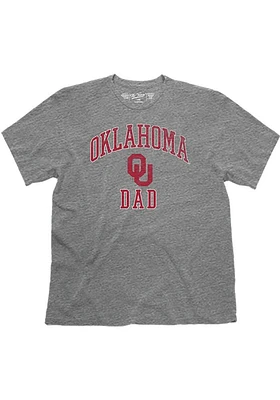 Oklahoma Sooners Grey Dad Short Sleeve Fashion T Shirt