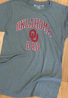 Oklahoma Sooners Grey Dad Short Sleeve Fashion T Shirt