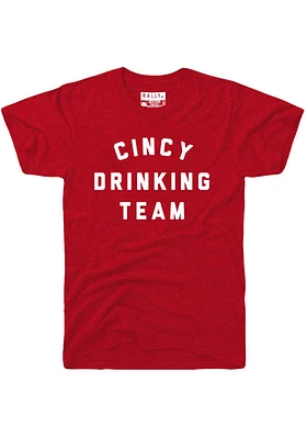 Rally Cincinnati Red Drinking Team Short Sleeve  T Shirt