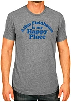Kansas Jayhawks Grey Happy Place Short Sleeve Fashion T Shirt