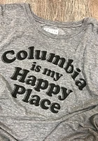 Rally Missouri Grey Happy Place Short Sleeve Fashion T Shirt