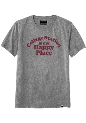 Rally Texas Grey Happy Place Short Sleeve Fashion T Shirt