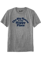 Michigan Wolverines Grey Happy Place Short Sleeve Fashion T Shirt