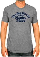 Michigan Wolverines Grey Happy Place Short Sleeve Fashion T Shirt