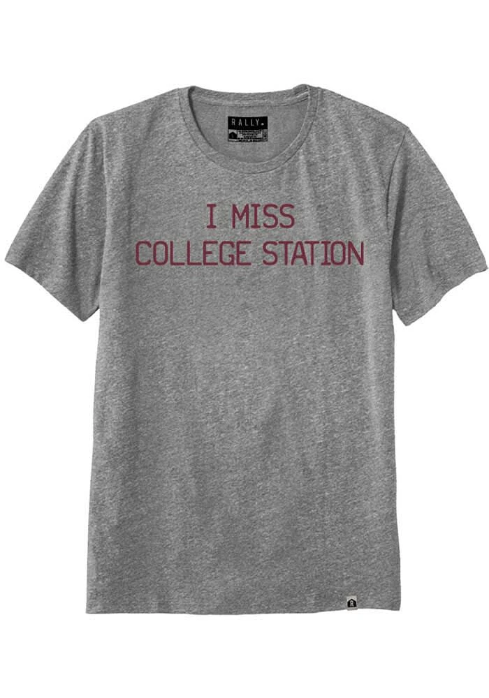 Rally Texas Grey I Miss Short Sleeve Fashion T Shirt