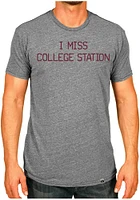Rally Texas Grey I Miss Short Sleeve Fashion T Shirt