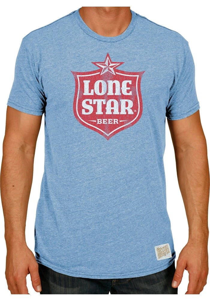 Original Retro Brand Texas Light Blue Lone Star Logo Short Sleeve Fashion T Shirt