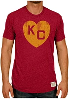 Original Retro Brand Kansas City Monarchs Heart Short Sleeve Fashion T Shirt