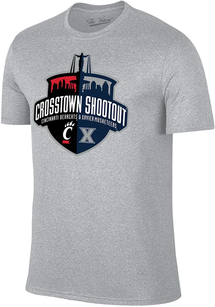 Cincinnati Bearcats Grey Crosstown Shootout Graphic Short Sleeve T Shirt