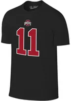 Jaxon Smith-Njigba Ohio State Buckeyes Black Player Short Sleeve T Shirt