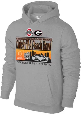 Ohio State Buckeyes Mens Grey 2022 College Football Playoff Bound Long Sleeve Hoodie