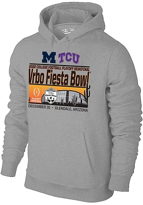 Michigan Wolverines Mens Grey 2022 College Football Playoff Bound Long Sleeve Hoodie