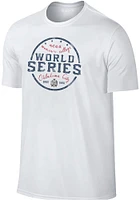 RALLY White Womens College World Series Pennant Short Sleeve T Shirt