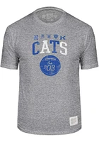 Kentucky Wildcats Grey Basketball Short Sleeve Fashion T Shirt