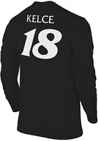 Travis Kelce  Cincinnati Bearcats Black The Victory Number 18 Long Sleeve T Shirt