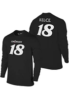 Travis Kelce  Cincinnati Bearcats Black The Victory Number 18 Long Sleeve T Shirt