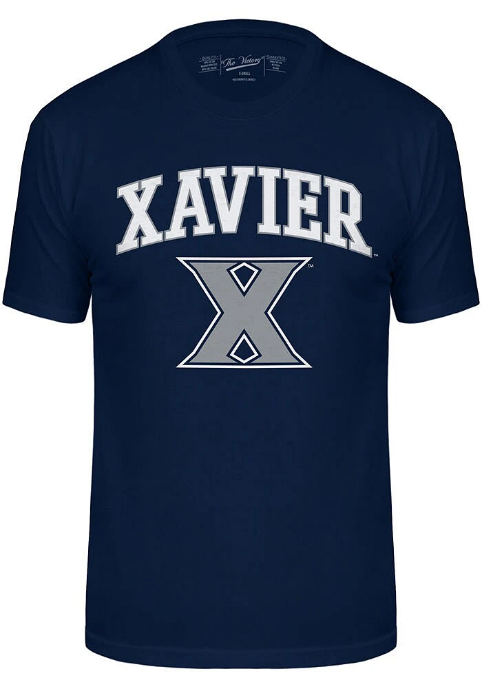 Xavier Musketeers Navy Blue Cotton Design Short Sleeve Fashion T Shirt