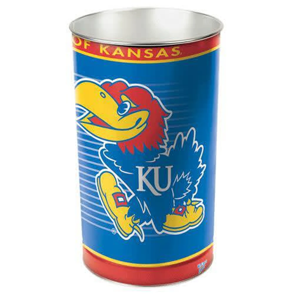 Kansas Jayhawks Team Logo Waste Basket