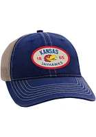 Kansas Jayhawks Troy 2T Meshback Adjustable Hat - Blue