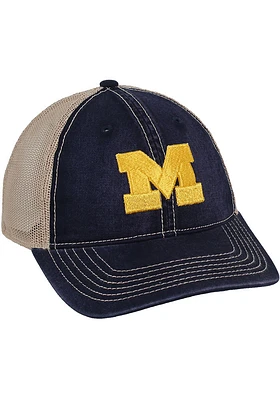 Michigan Wolverines Wharf Meshback Adjustable Hat - Blue