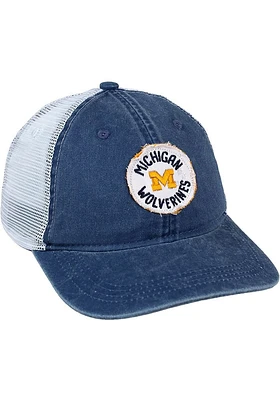 Michigan Wolverines Blue Captiva Meshback Youth Adjustable Hat