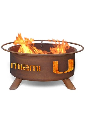 Miami Hurricanes 30x16 Fire Pit