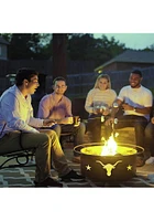 Texas Longhorn Stars Fire Pit