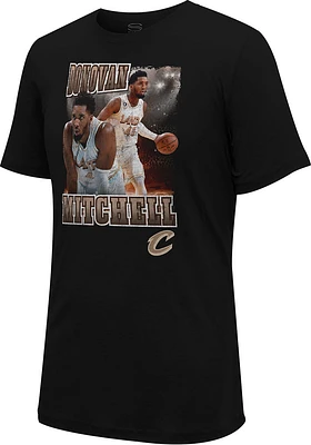 Donovan Mitchell Cleveland Cavaliers Black Player Double Short Sleeve T Shirt