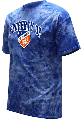 FC Cincinnati Blue Color Wash Property Of Short Sleeve Fashion T Shirt