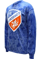 FC Cincinnati Blue Color Wash Logo Long Sleeve Fashion T Shirt