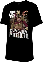 Donovan Mitchell Cleveland Cavaliers Black Player Heartbeat Short Sleeve T Shirt
