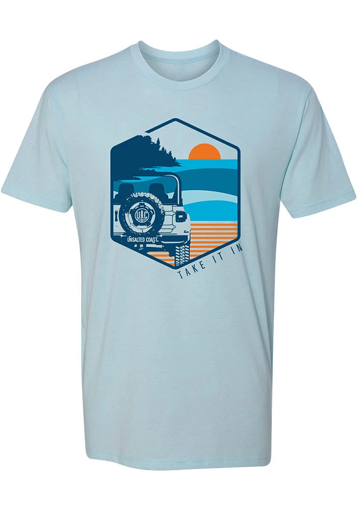 RALLY Light Blue Take It Short Sleeve Fashion T Shirt