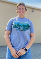 Michigan Grey Landscape Short Sleeve Fashion T Shirt
