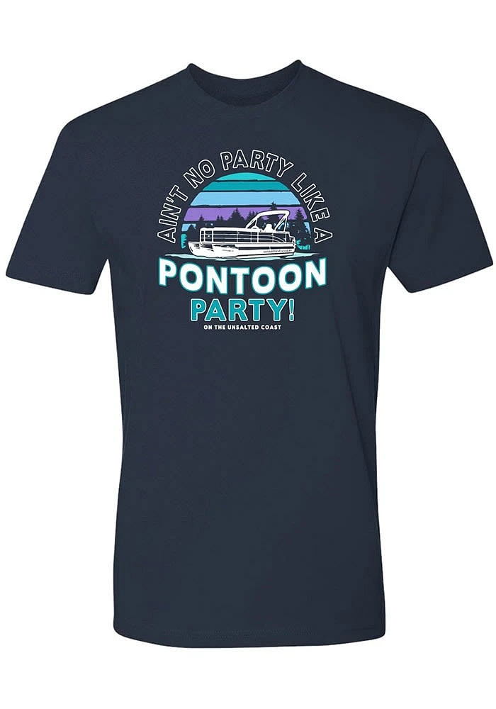 RALLY Navy Blue Pontoon Party Short Sleeve T Shirt