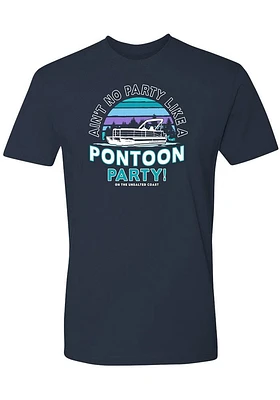 RALLY Navy Blue Pontoon Party Short Sleeve T Shirt