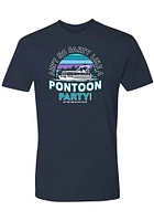 RALLY Navy Blue Pontoon Party Short Sleeve T Shirt