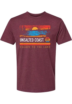 Michigan Maroon Escape To The Lake Short Sleeve Fashion T Shirt