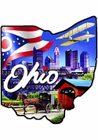 Ohio State Shape Collage Magnet