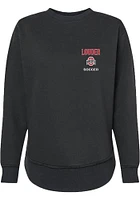 Sophia Louder  Rally Ohio State Buckeyes Womens Black NIL Embroidered Crew Sweatshirt