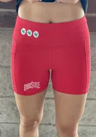 Ohio State Buckeyes Womens Red Bike Shorts