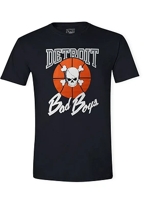 Detroit Pistons Black Bad Boys The Original Basic Short Sleeve T Shirt