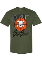 Detroit Pistons Olive Bad Boys The Original Basic Short Sleeve T Shirt
