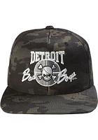 Detroit Pistons Black Camo Flatbill Mens Snapback Hat