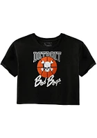 Detroit Pistons Womens Black Bad Boys Short Sleeve T-Shirt