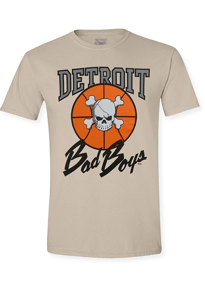 Detroit Pistons Tan The Original Basic Short Sleeve T Shirt