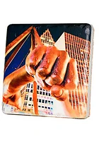 Detroit Fist Tilt 4x4 Coaster - Brown