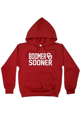 Oklahoma Sooners Youth Cardinal Team Chant-perf Long Sleeve Hoodie