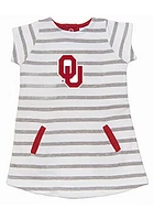 Oklahoma Sooners Toddler Girls Ivory French Terry Short Sleeve Dress