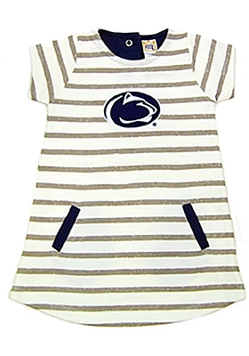 Penn State Nittany Lions Toddler Girls Ivory French Terry Short Sleeve Dress